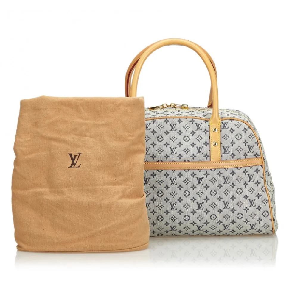 Louis Vuitton Vintage - Monogram Mini Lin Marie Bag - Blue Navy Brown - Monogram Leather Handbag - Luxury High Quality - Avvenice