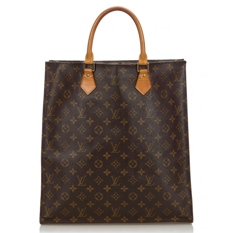 Louis Vuitton Vintage - Monogram Sac Plat Bag - Brown - Monogram Leather Handbag - Luxury High Quality - Avvenice