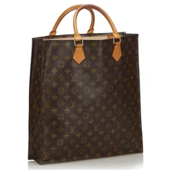 Louis Vuitton Vintage - Monogram Sac Plat Bag - Brown - Monogram Leather Handbag - Luxury High Quality - Avvenice