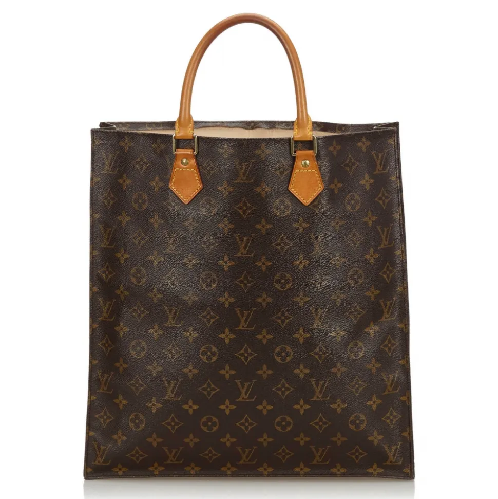 Louis Vuitton Vintage - Monogram Sac Plat Bag - Brown - Monogram Leather Handbag - Luxury High Quality - Avvenice