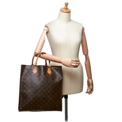Louis Vuitton Vintage - Monogram Sac Plat Bag - Brown - Monogram Leather Handbag - Luxury High Quality - Avvenice
