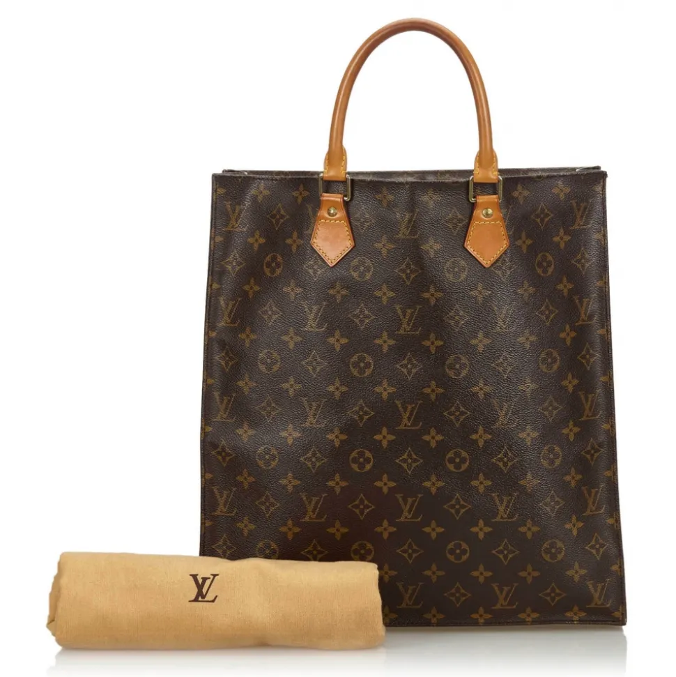 Louis Vuitton Vintage - Monogram Sac Plat Bag - Brown - Monogram Leather Handbag - Luxury High Quality - Avvenice