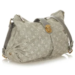 Louis Vuitton Vintage - Monogram Denim Slightly - Gray - Denim and Calf Leather Crossbody Bag - Luxury High Quality - Avvenice