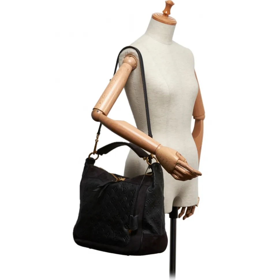 Louis Vuitton Vintage - Monogram Empreinte Audacieuse MM Bag - Navy Blue - Leather and Suede Handbag - Luxury High Quality - Avvenice