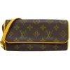 Louis Vuitton Vintage - Monogram Pochette Twin Brown - Monogram Canvas and Vachetta Leather Crossbody Bag - Luxury High Quality - Avvenice