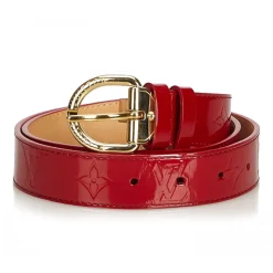 Louis Vuitton Vintage - Monogram Vernis Belt - Red - Vernis Leather Belt - Luxury High Quality - Avvenice