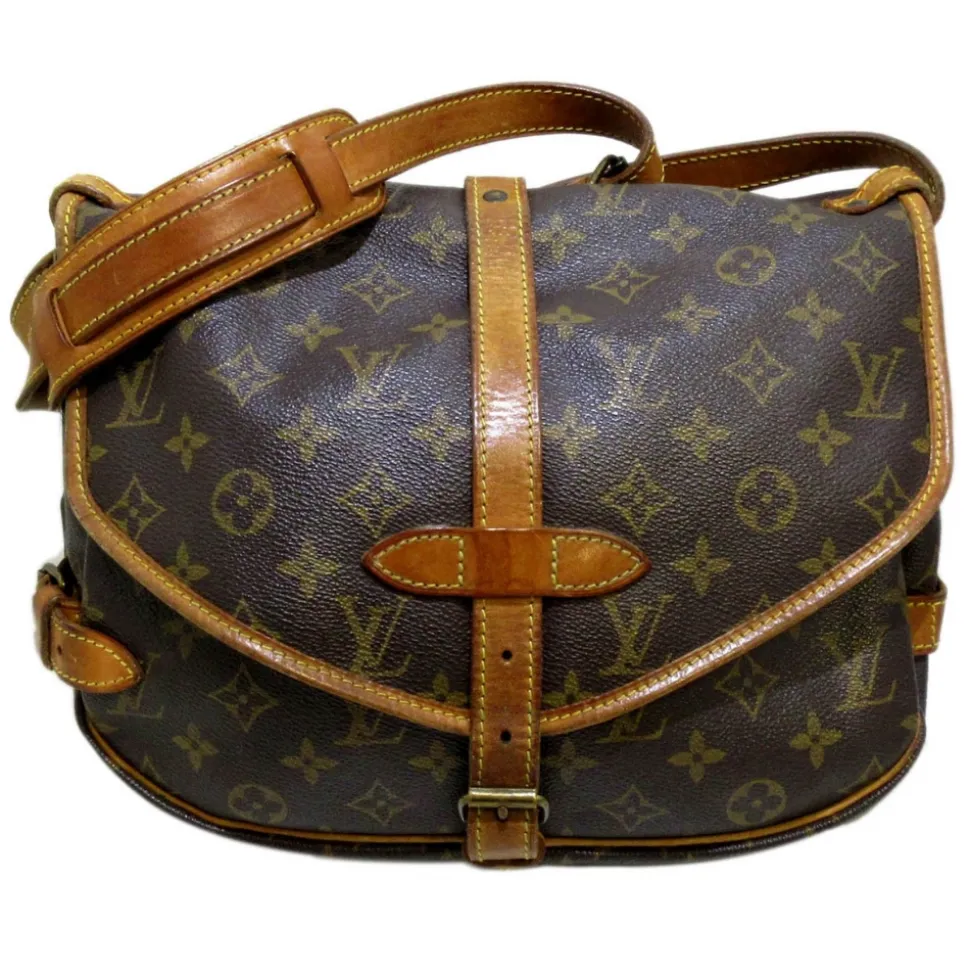 Louis Vuitton Vintage - Monogram Saumur 30 - Brown - Monogram Canvas and Vachetta Leather Crossbody Bag - Luxury High Quality - Avvenice
