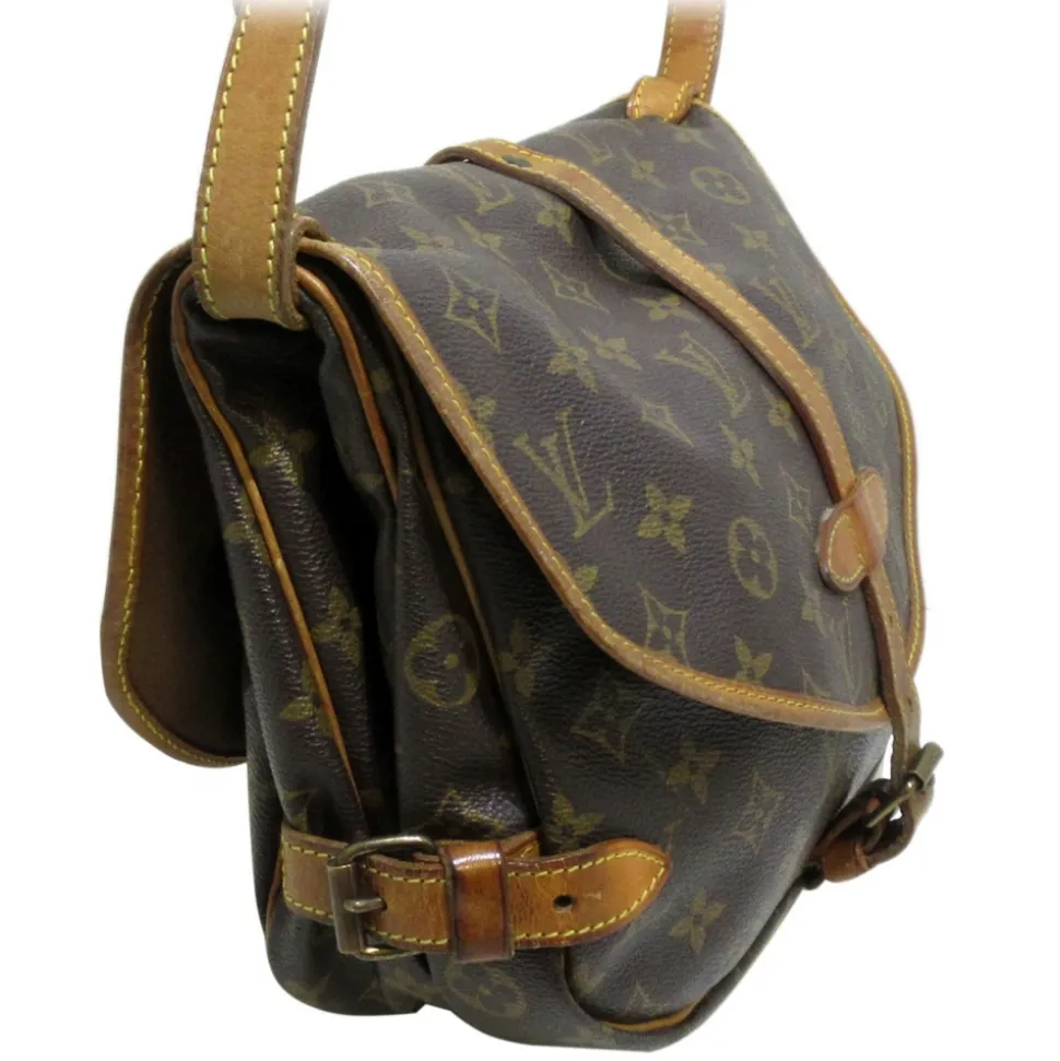 Louis Vuitton Vintage - Monogram Saumur 30 - Brown - Monogram Canvas and Vachetta Leather Crossbody Bag - Luxury High Quality - Avvenice