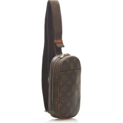 Louis Vuitton Vintage - Monogram Gange Pochette - Brown - Canvas and Vachetta Leather Bag - Luxury High Quality - Avvenice