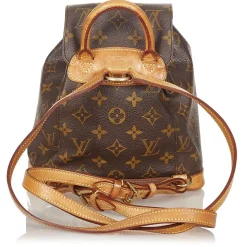 Louis Vuitton Vintage - Monogram Montsouris PM - Brown - Canvas and Vachetta Leather Backpack - Luxury High Quality - Avvenice