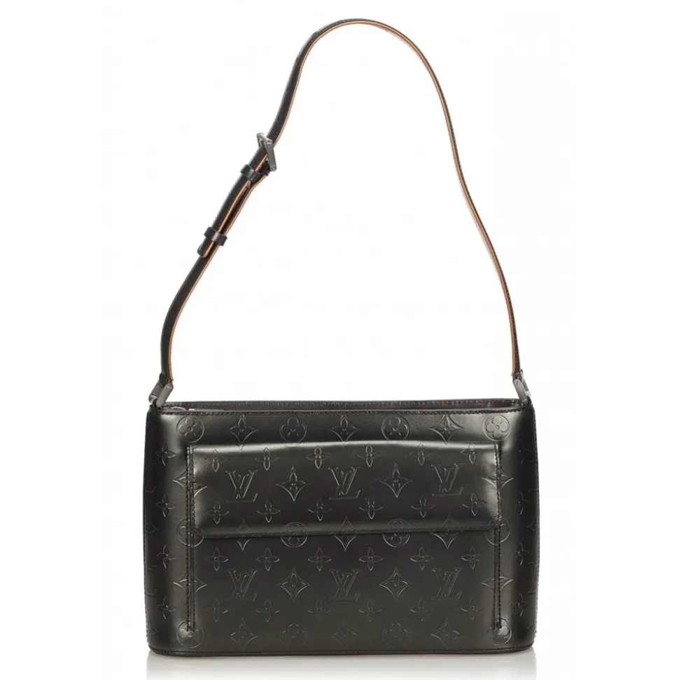 Louis Vuitton Vintage - Monogram Mat Alston Bag - Black - Vernis Leather Handbag - Luxury High Quality - Avvenice