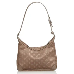 Louis Vuitton Vintage - Monogram Satin Little Boulogne Bag - Brown Bronze - Canvas and Leather Handbag - Luxury High Quality - Avvenice