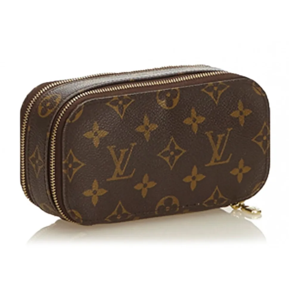 Louis Vuitton Vintage - Monogram Trousse Blush PM Pouch - Brown - Leather and Monogram Leather Pouch - Luxury High Quality - Avvenice