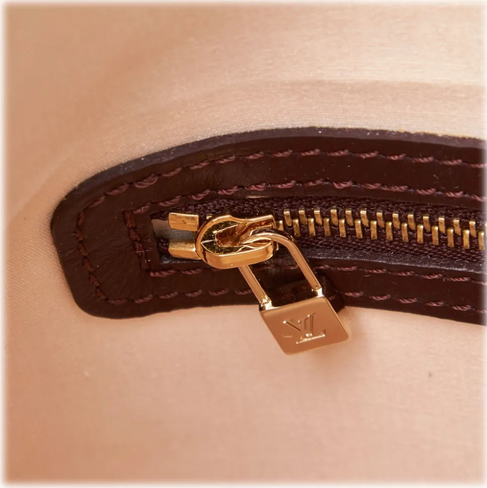 Louis Vuitton Vintage - Monogram Mini Lin Francoise Bag - Pink Brown - Monogram Leather Handbag - Luxury High Quality - Avvenice