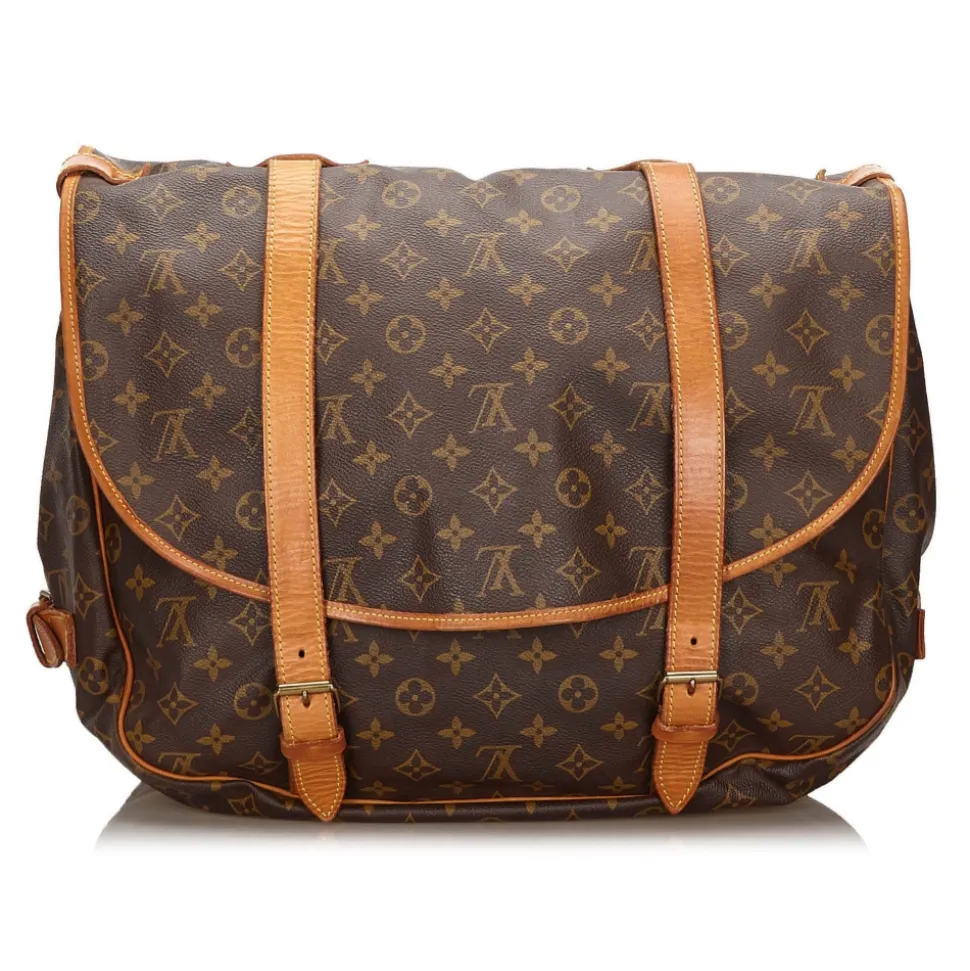 Louis Vuitton Vintage - Monogram Saumur 43 Bag - Brown - Monogram Canvas and Vachetta Leather Handbag - Luxury High Quality - Avvenice