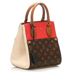 Louis Vuitton Vintage - Monogram Fold Tote PM Bag - Brown Red - Monogram Canvas and Leather Handbag - Luxury High Quality - Avvenice