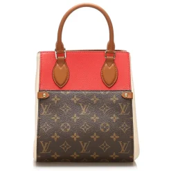 Louis Vuitton Vintage - Monogram Fold Tote PM Bag - Brown Red - Monogram Canvas and Leather Handbag - Luxury High Quality - Avvenice