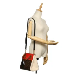 Louis Vuitton Vintage - Monogram Fold Tote PM Bag - Brown Red - Monogram Canvas and Leather Handbag - Luxury High Quality - Avvenice