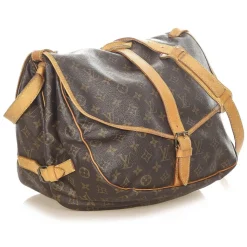 Louis Vuitton Vintage - Monogram Saumur 35 - Brown - Monogram Canvas and Vachetta Leather Crossbody Bag - Luxury High Quality - Avvenice