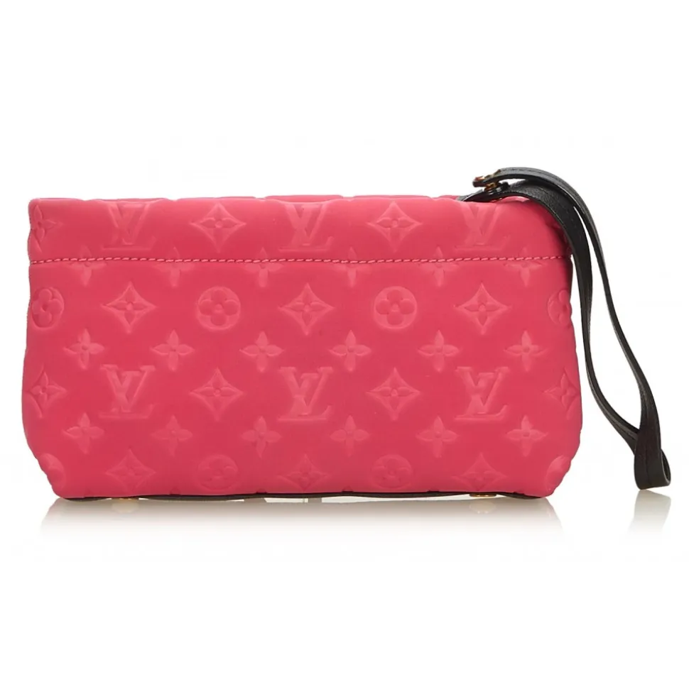 Louis Vuitton Vintage - Monogram Embossed Scuba Clutch Bag - Pink - Canvas Handbag - Luxury High Quality - Avvenice