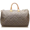 Louis Vuitton Vintage - Monogram Speedy 40 - Brown - Monogram Canvas x Vachetta Leather Boston Bag - Luxury High Quality - Avvenice