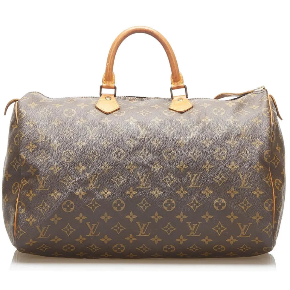 Louis Vuitton Vintage - Monogram Speedy 40 - Brown - Monogram Canvas x Vachetta Leather Boston Bag - Luxury High Quality - Avvenice