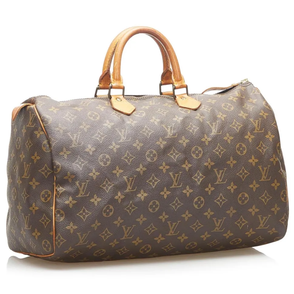 Louis Vuitton Vintage - Monogram Speedy 40 - Brown - Monogram Canvas x Vachetta Leather Boston Bag - Luxury High Quality - Avvenice