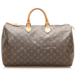 Louis Vuitton Vintage - Monogram Speedy 40 - Brown - Monogram Canvas x Vachetta Leather Boston Bag - Luxury High Quality - Avvenice