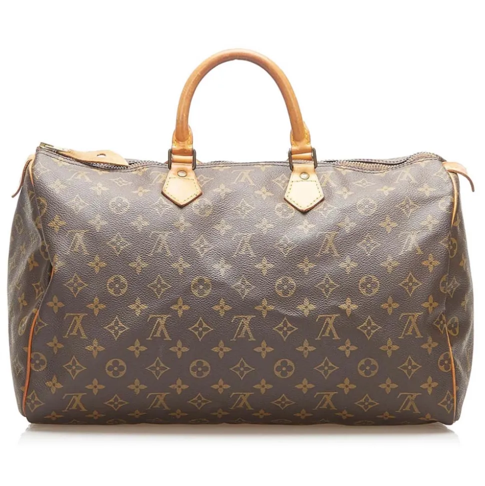 Louis Vuitton Vintage - Monogram Speedy 40 - Brown - Monogram Canvas x Vachetta Leather Boston Bag - Luxury High Quality - Avvenice