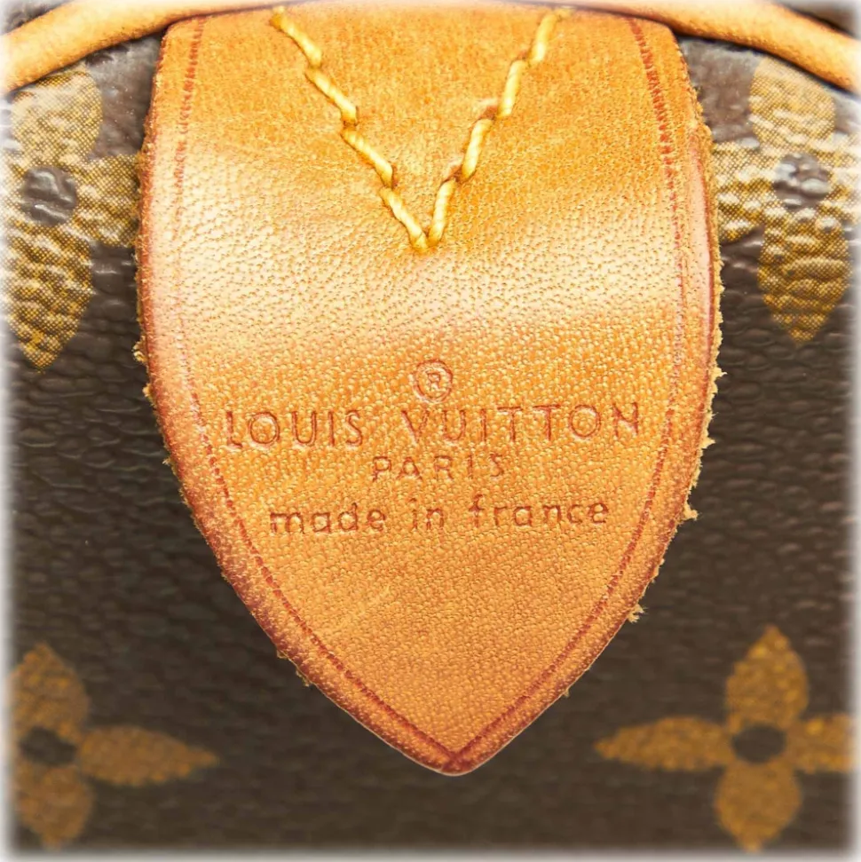 Louis Vuitton Vintage - Monogram Speedy 40 - Brown - Monogram Canvas x Vachetta Leather Boston Bag - Luxury High Quality - Avvenice