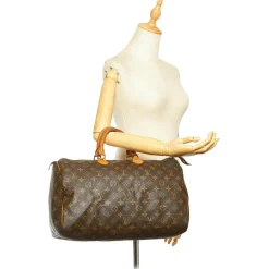Louis Vuitton Vintage - Monogram Speedy 40 - Brown - Monogram Canvas x Vachetta Leather Boston Bag - Luxury High Quality - Avvenice