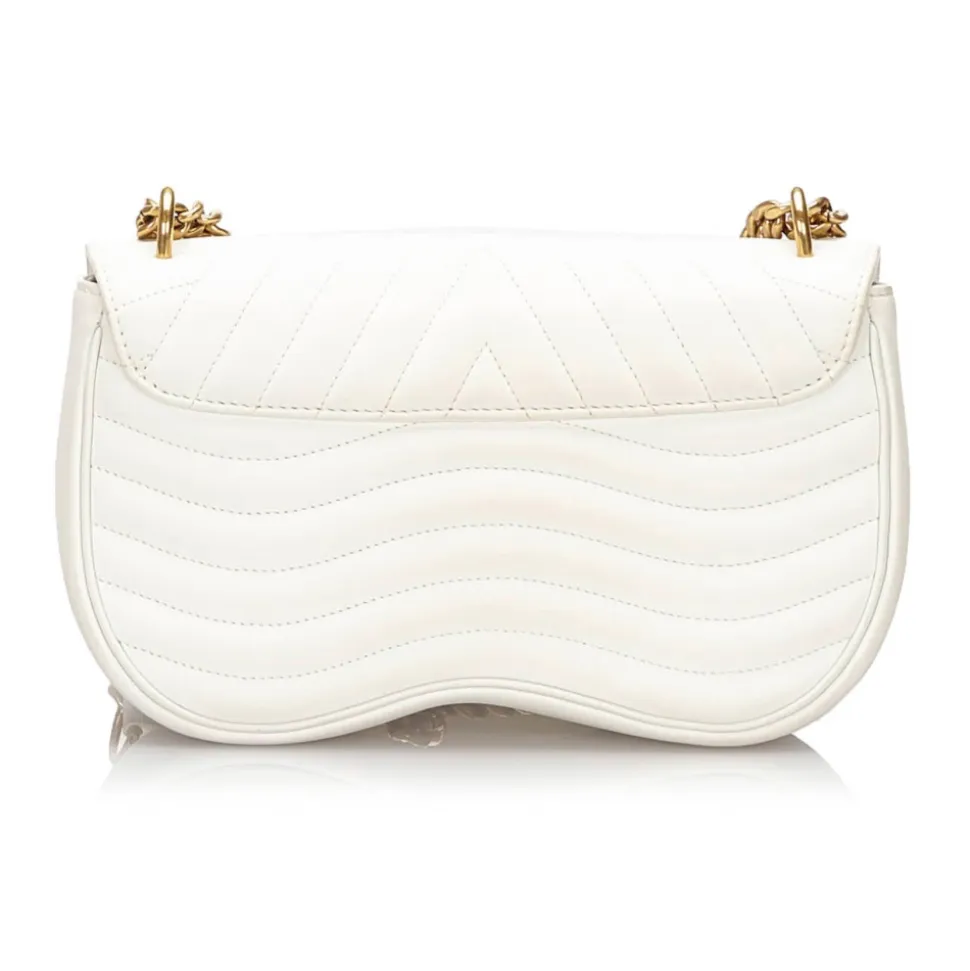 Louis Vuitton Vintage - New Wave Chain Bag MM - White - Leather and Metal Handbag - Luxury High Quality - Avvenice
