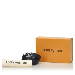 Louis Vuitton Vintage - Ostrich Leather Initiales Belt - Blue Navy - Leather Belt - Luxury High Quality - Avvenice