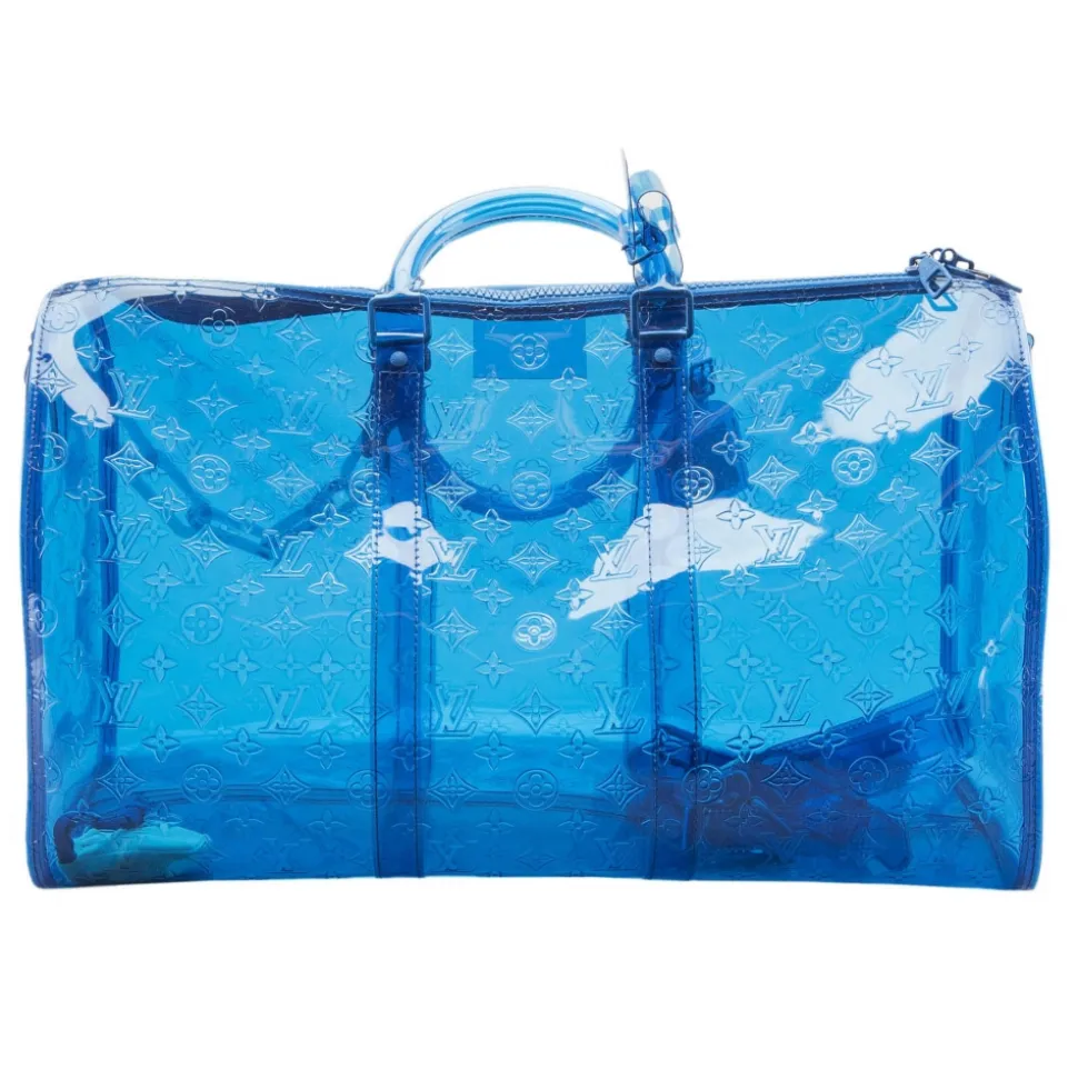 Louis Vuitton Vintage - RGB Keepall Bandouliere 50 - Blue - Plastic and PVC - Luxury High Quality - Avvenice