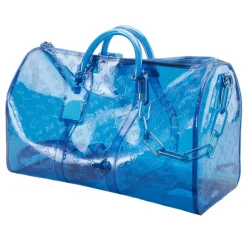 Louis Vuitton Vintage - RGB Keepall Bandouliere 50 - Blue - Plastic and PVC - Luxury High Quality - Avvenice