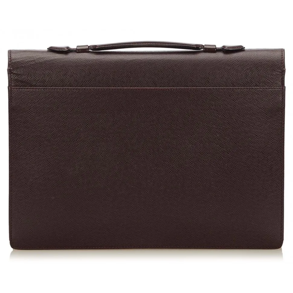 Louis Vuitton Vintage - Serviette Kourad Briefcase - Black - Leather and Taiga Leather Briefcase - Luxury High Quality - Avvenice