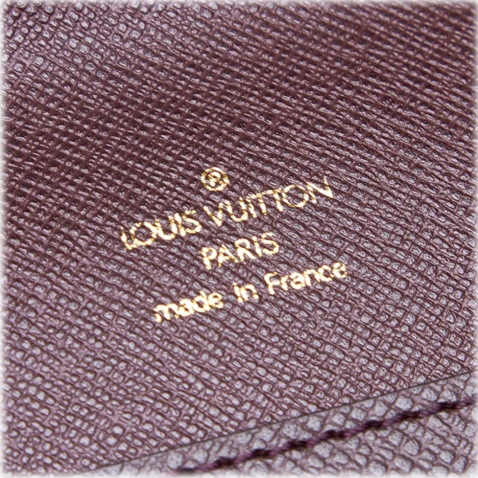 Louis Vuitton Vintage - Taiga Document Case Clutch Bag - Red Burgundy - Taiga Leather Pochette - Luxury High Quality - Avvenice