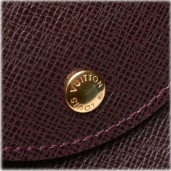 Louis Vuitton Vintage - Taiga Document Case Clutch Bag - Red Burgundy - Taiga Leather Pochette - Luxury High Quality - Avvenice