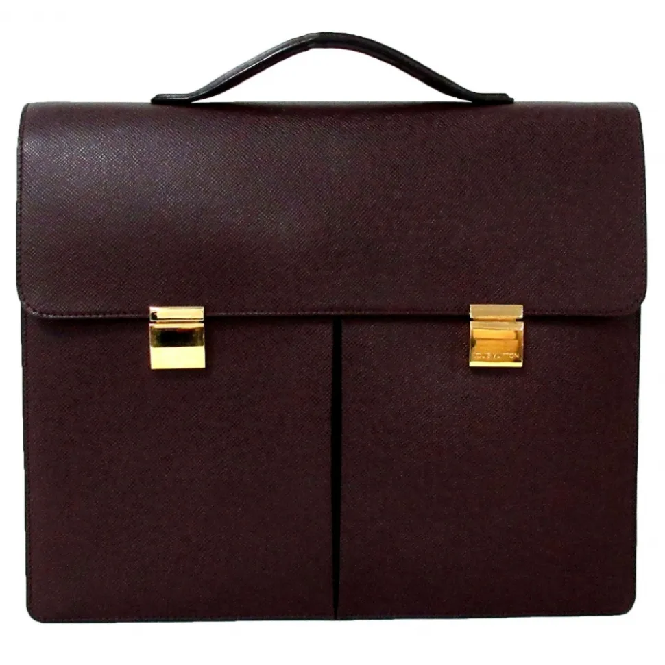 Louis Vuitton Vintage - Taiga Serviette Kazan Briefcase - Red Burgundy - Taiga Leather Business Bag - Luxury High Quality - Avvenice