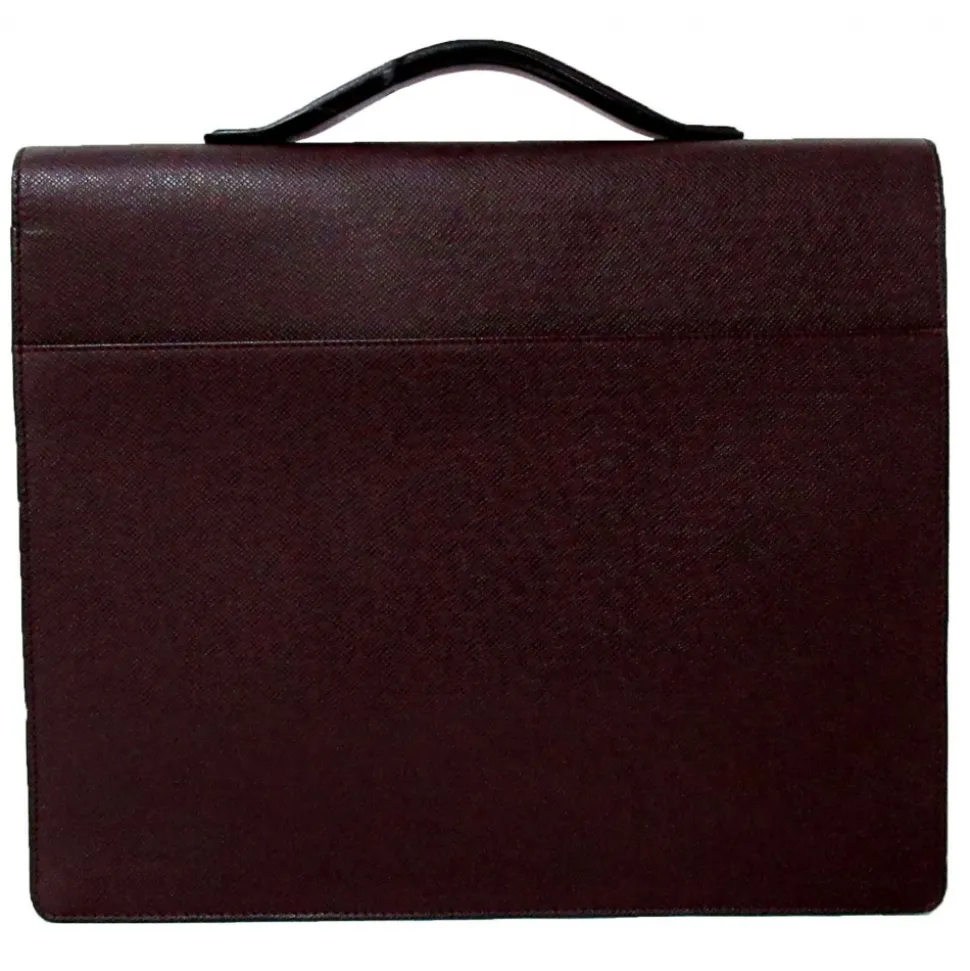Louis Vuitton Vintage - Taiga Serviette Kazan Briefcase - Red Burgundy - Taiga Leather Business Bag - Luxury High Quality - Avvenice