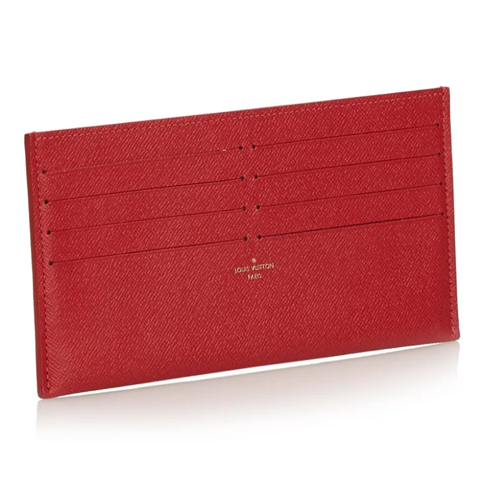 Louis Vuitton Vintage - Taiga Pochette Felicie Insert Wallet - Red - Taiga Leather and Leather Pochette - Luxury High Quality - Avvenice