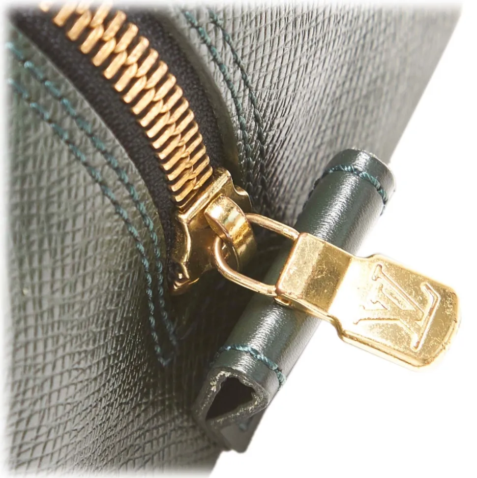 Louis Vuitton Vintage - Taiga Trousse Toilette PM Pouch - Dark Green - Leather and Taiga Leather Pouch - Luxury High Quality - Avvenice