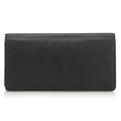 Louis Vuitton Vintage - Taiga Portefeuille Brazza Bi-Fold Long Wallet - Black - Taiga Leather Wallet - Luxury High Quality - Avvenice