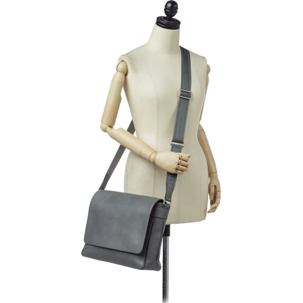 Louis Vuitton Vintage - Taiga Roman MM - Dark Gray - Taiga Leather Crossbody Bag - Luxury High Quality - Avvenice