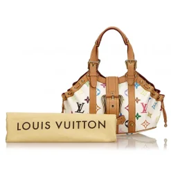 Louis Vuitton Vintage - Theda PM Bag - White Multi - Leather with Monogram Canvas Handbag - Luxury High Quality - Avvenice