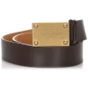 Louis Vuitton Vintage - Utah Inventeur Belt - Black Gold - Leather Belt - Luxury High Quality - Avvenice