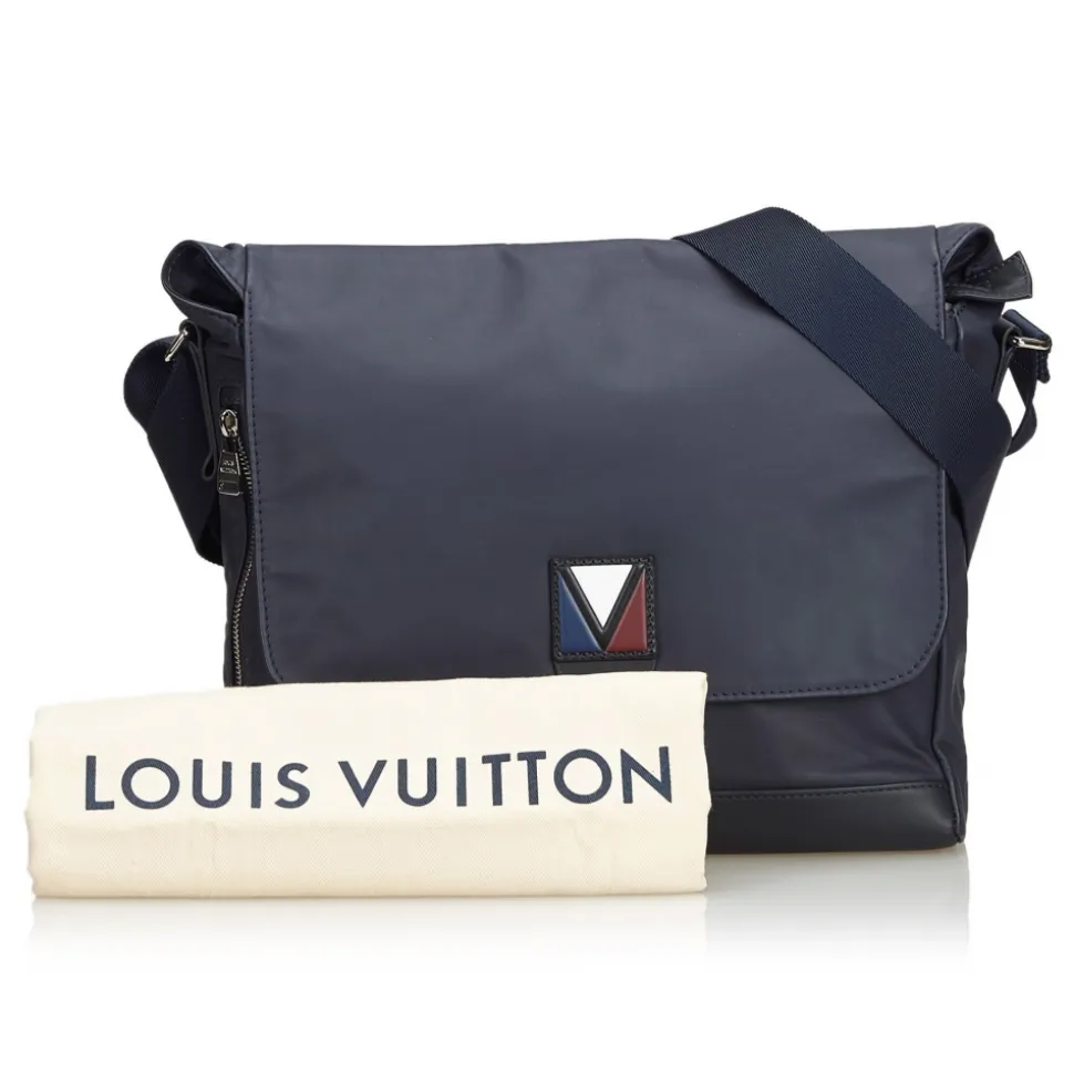 Louis Vuitton Vintage - V Line Messenger Bag - Grey - Fabric and Leather Handbag - Luxury High Quality - Avvenice