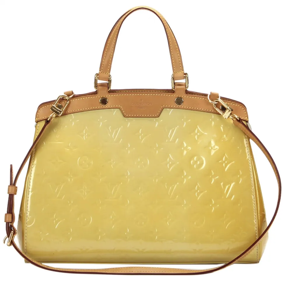 Louis Vuitton Vintage - Vernis Brea MM - Yellow Brown Beige - Vernis Leather and Vachetta Leather Satchel - Luxury High Quality - Avvenice