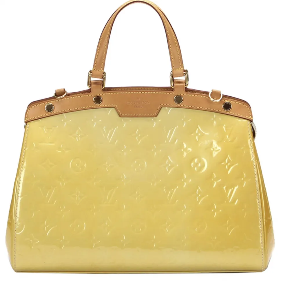 Louis Vuitton Vintage - Vernis Brea MM - Yellow Brown Beige - Vernis Leather and Vachetta Leather Satchel - Luxury High Quality - Avvenice