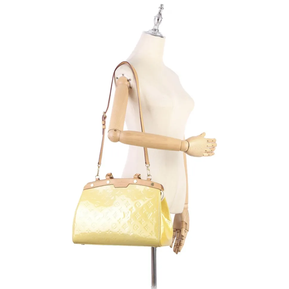 Louis Vuitton Vintage - Vernis Brea MM - Yellow Brown Beige - Vernis Leather and Vachetta Leather Satchel - Luxury High Quality - Avvenice